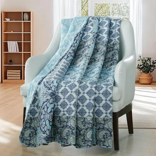 Vista 5 de KASENTEX Juego de colcha individual, colcha ligera, colcha reversible, ropa de cama impresa con diseño campestre, funda de edredón prelavada - Ropa