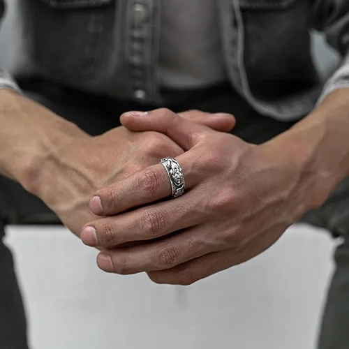 Vista 6 de SLINHEWEI Anillo de Feng Shui Pixiu Mantra 2023, anillo Pixiu Feng Shui para hombres y mujeres, anillo ajustable para riqueza y protección, amuleto