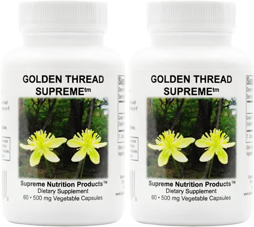 Vista 2 de Supreme Nutrition Golden Thread Supreme, 60 cápsulas de Coptis Chinensis puras de 545 mg