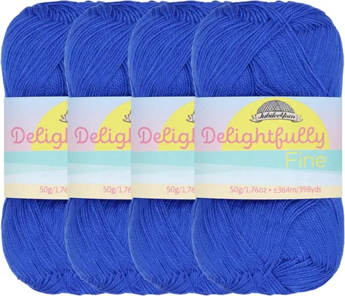 Vista 68 de JubileeYarn - Ovillo de hilo deliciosamente fino, 1.76 oz/madeja de rayón de bambú, color rosa polvo, 4 madejas
