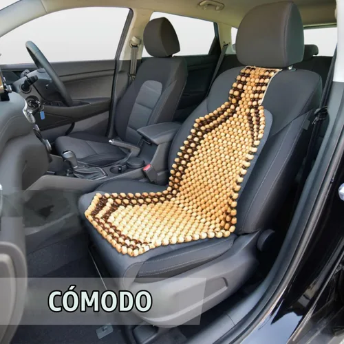 Vista 3 de Zento Deals cojín de confort para asiento con cuentas de madera