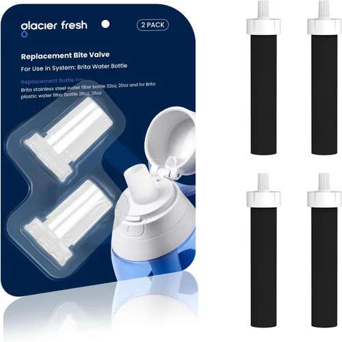 Vista 7 de GLACIER FRESH Boquilla de repuesto para botella de agua Brita, piezas de repuesto de válvula de mordida de botella de silicona compatibles