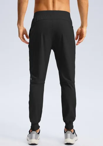 Vista 3 de Soothfeel Pantalones deportivos para hombre con bolsillos con cremallera, pantalones de entrenamiento atléticos ligeros para gimnasio, golf, correr