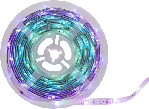 Vista 6 de XTREME Monster LED 16.4ft Smart Sound Reactive Multi-White Tira de luz LED para interiores con control de aplicación móvil, fácil montaje
