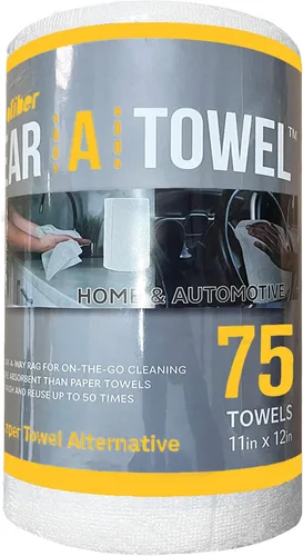 Vista 6 de Eurow Rollo de paño de microfibra para desgarro, alternativa a la toalla de papel reutilizable, lavable hasta 50 veces, sin pelusas, sin rayas