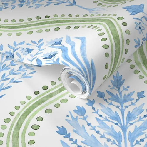 Vista 2 de Spoonflower Elegante papel pintado extraíble prepegado botánico
