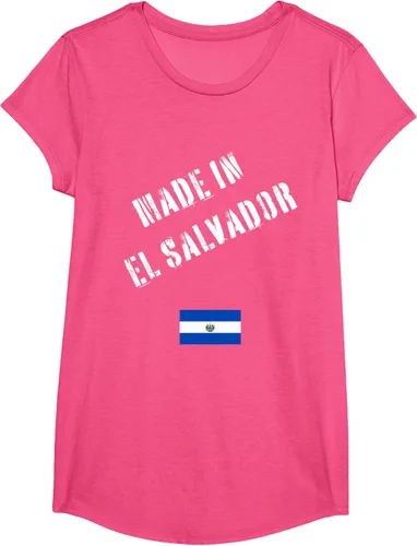 Vista 9 de Camiseta divertida Made in El Salvador con bandera