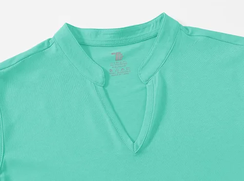 Vista 4 de BASUDAM Polo de golf sin mangas para mujer, cuello en V, sin cuello, camisetas de tenis para correr, secado rápido