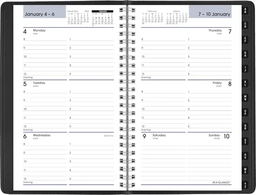 Vista 7 de AT-A-GLANCE Agenda de citas 2027, semanal, 5 x 8 pulgadas, DayMinder, negro (G2100027)