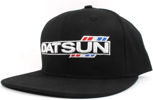 Vista 6 de Rotary13B1 Gorra de béisbol Datsun NegroSombrero - Estilo C ala plana, Negro