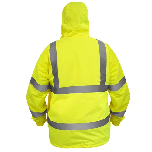 Vista 2 de Jorestech - chamarra ligera para la lluvia, impermeable, ANSI/ISEA 107-2015, clase 3, nivel 2, Amarillo, Extra grande