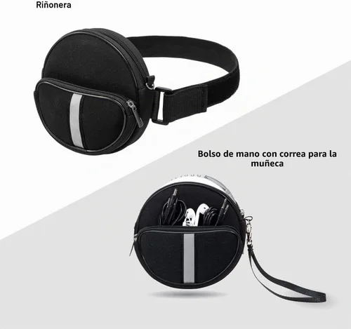 Vista 2 de Funda portátil para reproductor de CD, riñonera impermeable para reproductor de CD con correa de mano compatible