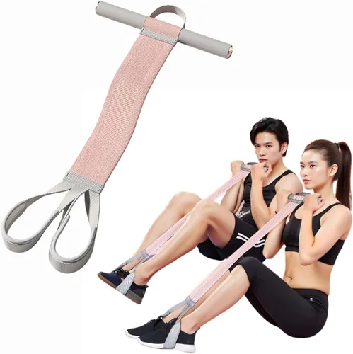 Vista 10 de 2025 Nueva Banda de Resistencia de Pedal de Yoga con Manija, Banda de Tela Anti-Rotura Elástica para Abdominales y Fuerza, Cuerda de Tracción
