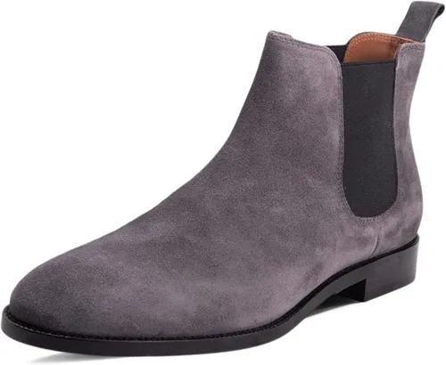 Vista 8 de Dunross & Sons Botas Chelsea Jayden para hombre, botas de cuero cómodas Jayden Negro