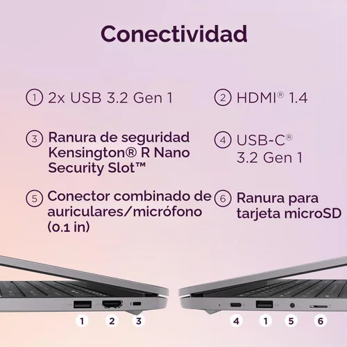 Vista 5 de Lenovo Chromebook 15 Laptop, 15.6" FHD, Intel Celeron N4500, 4 GB de RAM