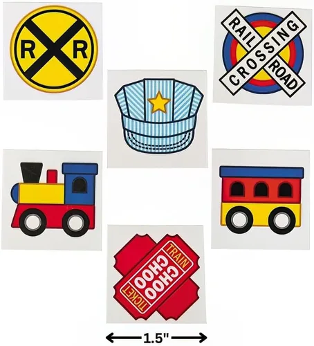 Vista 2 de TRAIN PARTY TATTOOS (72PC) - Accesorios de ropa - 72 piezas
