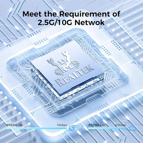 Vista 4 de Switch Ethernet 2.5G de 4 puertos con 2 x 10G SFP+ Uplink – Switch de red TEROW compatible con VLAN, compatible con Gigabit/2.5GbE/10GbE