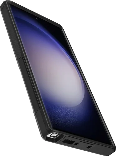 Vista 4 de OtterBox Funda para Galaxy S23 Ultra (solamente) - Serie Commuter - Negro, delgado y resistente, apto para bolsillo, con protección de puerto