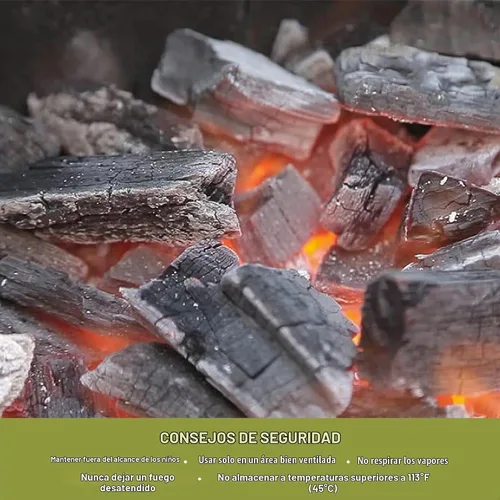 Vista 4 de Carbón vegetal de madera dura en trozos de primera calidad totalmente natural de Fire & Flavor