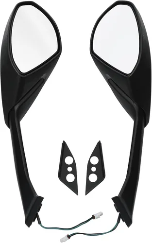 Vista 4 de Green-L Espejos laterales retrovisores negros con señal de giro LED para Ducati Panigale V4 2018-2021