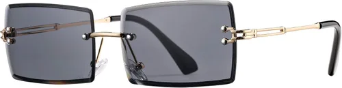 Vista 89 de Gafas de sol rectangulares para hombres/mujeres, gafas de sol pequeñas sin montura cuadrada
