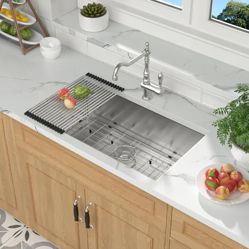 Vista 42 de Mocoloo Fregadero de barra bajo encimera de 13 pulgadas color negro plomizo – Fregadero de cocina pequeño de acero inoxidable T304 de 13 x 15