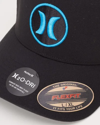 Vista 2 de Hurley Sombrero para hombre - H2O-DRI Super Icon Gorra elástica con ala curvada