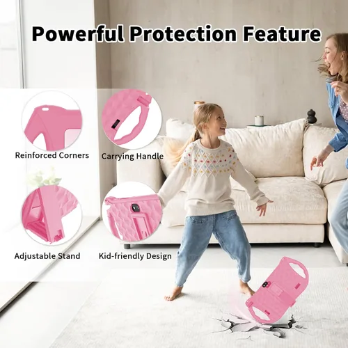 Vista 6 de Tableta para niños, tableta Android 12 de 7 pulgadas para niños, 3 GB de RAM, 32 GB de ROM con Bluetooth, WiFi, GMS, control parental, cámara dual