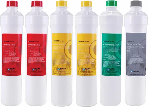 Vista 13 de Watts Premier Kit de filtración semestral RO Pure Plus de 2 unidades para sistema de ósmosis inversa Pure Plus/Zero Pure Plus de 4 etapas, reemplazo