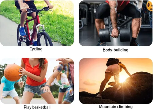 Vista 6 de Guantes de neopreno acolchados para levantamiento de pesas, guantes ventilados para seguimiento de ciclismo, deportes con protección completa