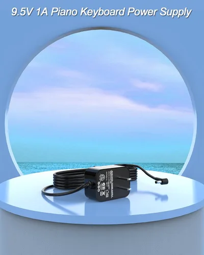 Vista 2 de VHBW Cable de alimentación CC de 9.5 V compatible con teclado Casio ADE95100LU, compatible con la fuente de alimentación de teclado Casio LK-135