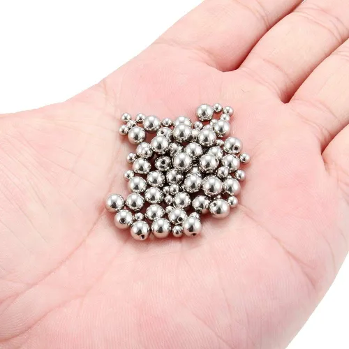 Vista 12 de Ruifan - 60-80 unidades, bolas de repuesto de acero quirúrgico 316L, joyería corporal, piercing, 16G 14G, producto unisex, para roscar en barra