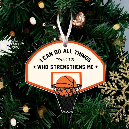 Vista 7 de Adorno de baloncesto, perfecto para árbol de Navidad y edición de coleccionista 2025, homenaje único al entrenador de baloncesto, adornos de Navidad