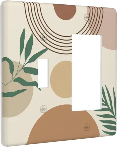 Vista 66 de Placa de pared abstracta con diseño de amanecer retro, arco iris, puesta de sol, sin dispositivo, placa de pared decorativa en blanco, placa frontal