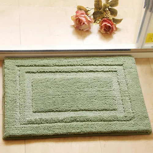 Vista 8 de Alfombra de baño de felpa súper suave para baño, alfombra de baño gruesa antideslizante para interiores, alfombra de ducha para baño, bañera, Azul