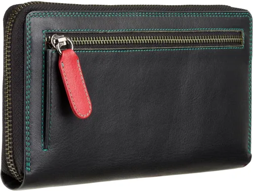 Vista 5 de Visconti - Cartera de mano de piel suave multicolor para mujer, Spectrum 33 (negro multicolor), Negro