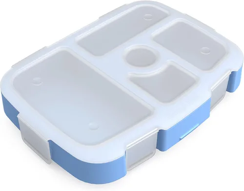 Vista 17 de Bentgo® Kids Prints Bandeja con Cubierta Transparente - Reutilizable, Sin BPA, Recipiente de Preparación de Comidas de 5 Compartimentos con Control
