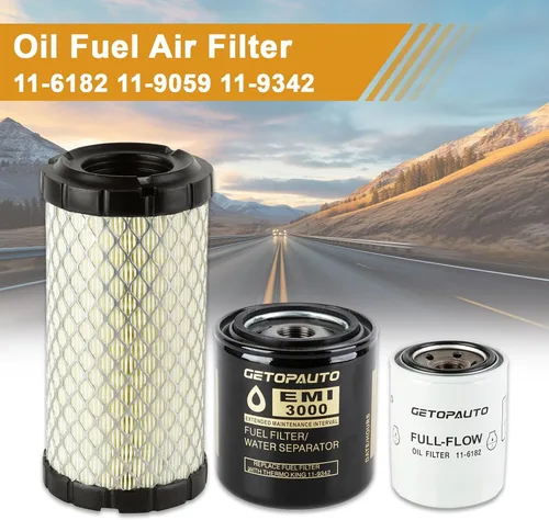 Vista 3 de GETOPAUTO 11-6182 11-9059 11-9342 Kit de mantenimiento del filtro de aire de combustible de aceite compatible con Thermo King Tripac APU o Evolution