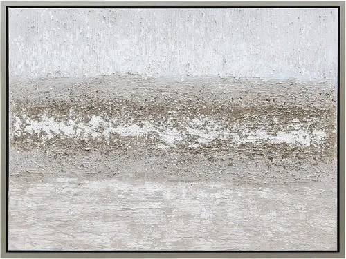 Vista 35 de Empire Art Direct Arte abstracto para pared, lienzo pintado a mano con textura por Martin Edwards, marco negro, 24 x 48 pulgadas, goteo nevado 1