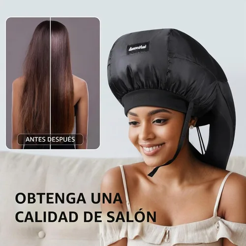 Vista 5 de Secador de Pelo con Gorro, Difusor de Pelo Ideal para Cabello Rizado, Tu Solución Definitiva - Gorra de Secador con Capacidad Amplia