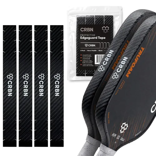 Vista 8 de CRBN Pickleball - Cinta Protectora de Borde - Cinta Protectora para Borde de Pala de Pickleball - Negra 12-14mm Paquete de 4 Cinta protectora