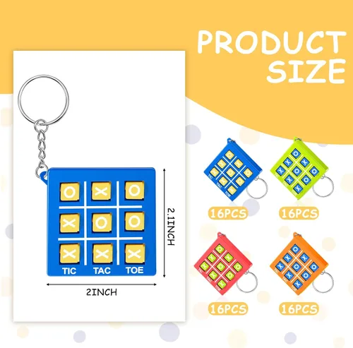 Vista 2 de Hicarer Llavero de plástico para niños de 8 a 12 años de edad para fiestas de plástico para mini mochila, fiesta de cumpleaños para niño y niña