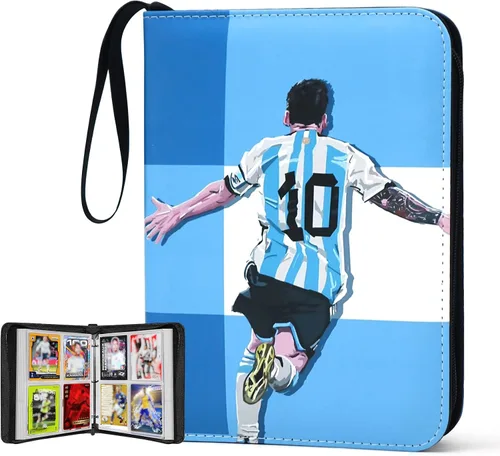 Vista 27 de Carpeta de Tarjetas de Fútbol 400 Bolsillos para Coleccionistas de Tarjetas de Intercambio de Fútbol, Libro de Almacenamiento de Tarjetas Portátil e