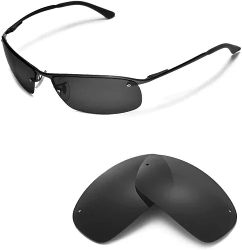 Vista 4 de Walleva Lentes de repuesto para lentes de sol Ray-Ban RB3183 de 2.480in, múltiples opciones disponibles, talla única