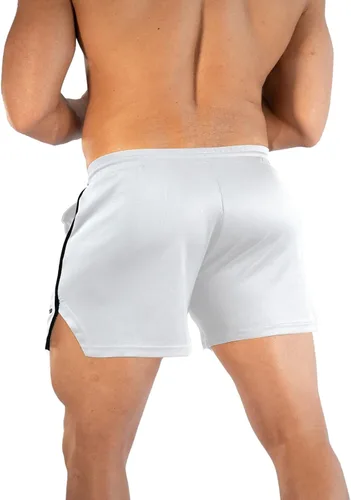 Vista 3 de TEZO Pantalones cortos de entrenamiento para hombre, 5 pulgadas, para gimnasio, atletismo, correr, entrenamiento, de secado rápido, pantalones
