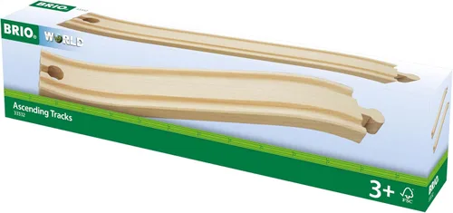 Vista 3 de BRIO 33332 World Ascending Tracks - Juego completo de pistas de tren de madera Ideal para niños de 3 años en adelante Compatible con todos