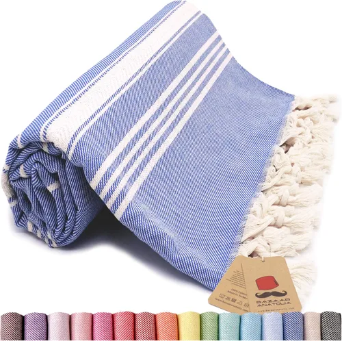 Vista 48 de Toalla de baño turca, 100% algodón, 71 x 39 pulgadas, beige arpa