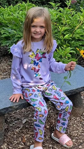 Vista 6 de Conjunto de 2 piezas para niñas pequeñas, sudadera de manga larga + leggings y pantalones para otoño e invierno, conjunto de 2 a 10 años