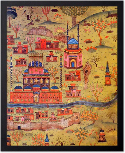 Vista 69 de Poster Master Póster retro de viaje con mapa monumental vintage de Florencia, arte italiano, gran regalo para hombres, mujeres, amantes