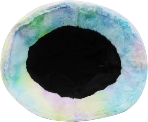 Vista 7 de JUMISEE Sombrero de pescador de piel sintética con teñido anudado para mujer, gorro de invierno cálido y mullido Azul